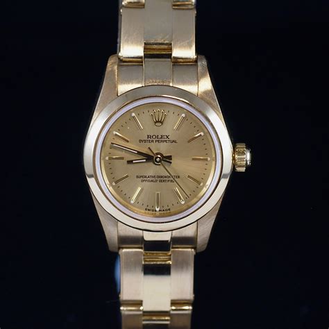 ladies oyster perpetual Rolex gold